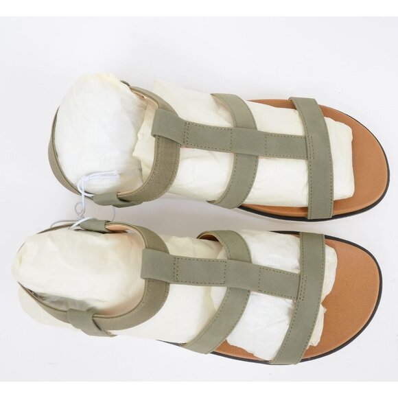 VIOLET & RED Tyree Women's 9 Green Gladiator Faux Leather Flat Sandal Vacay NEW - Picture 3 of 9